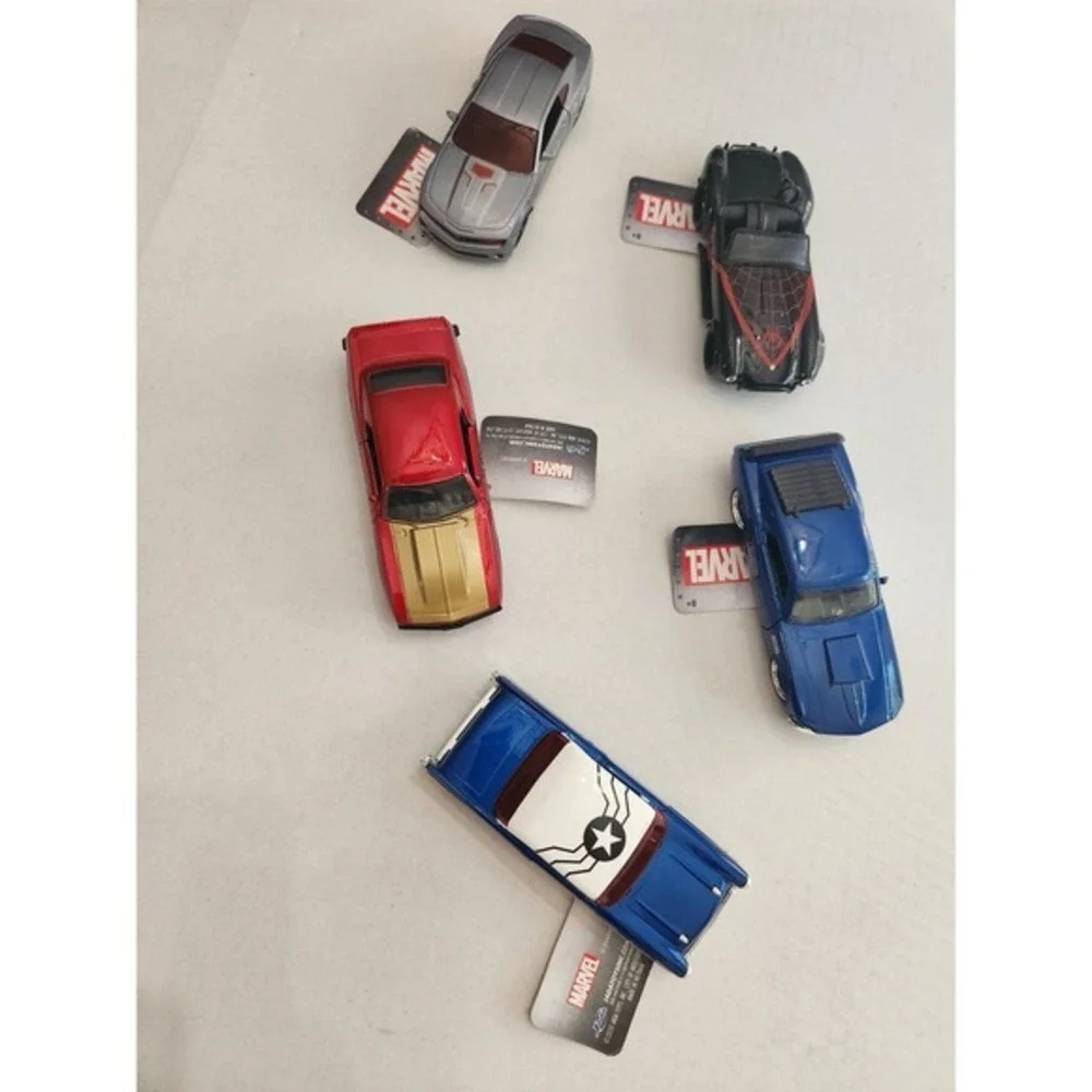 5 Marvel Diecast Cars: Winter Soldier, Iron‎ Man, Spider-Man, Captain America + - Picture 6 of 12